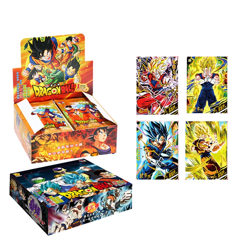 

Dragon Ball Anime Character Hero Card Goku Super Saiyan Vegeta IV TCG Diamond Flash Card Board Game Toy Boy Gift