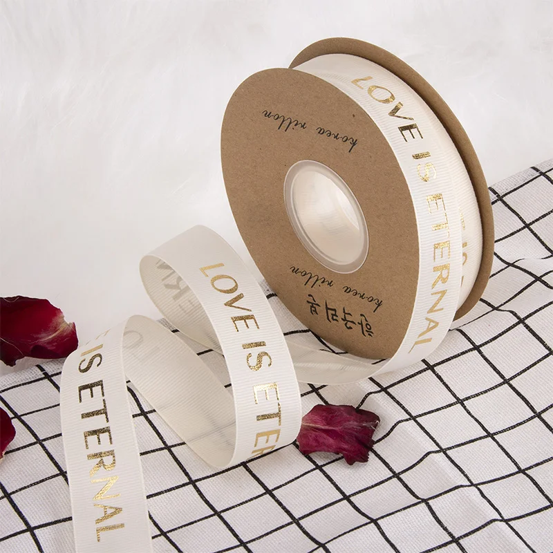 Двухсторонняя органза лента с буквами 2 5 см х 29 м |