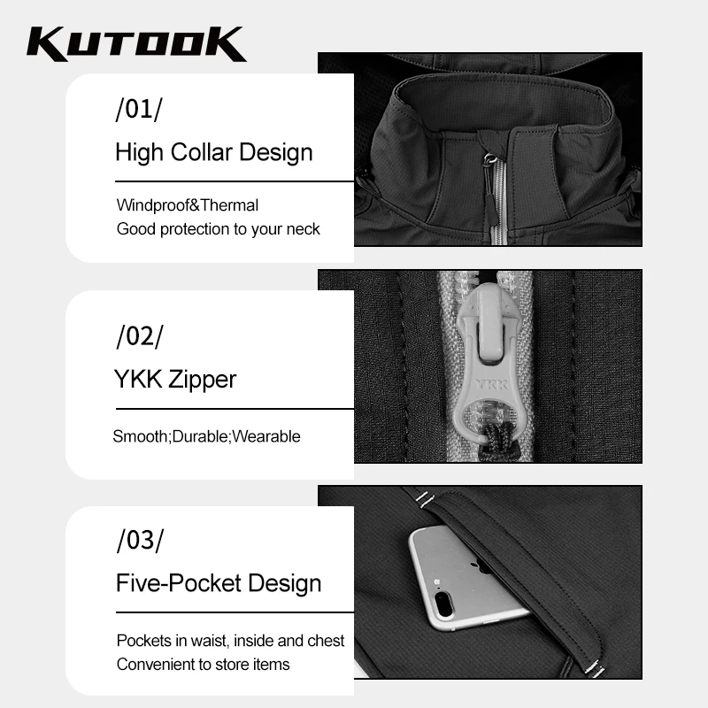 Зимние женские велосипедные куртки kutake с капюшоном теплый флисовый дождевик для