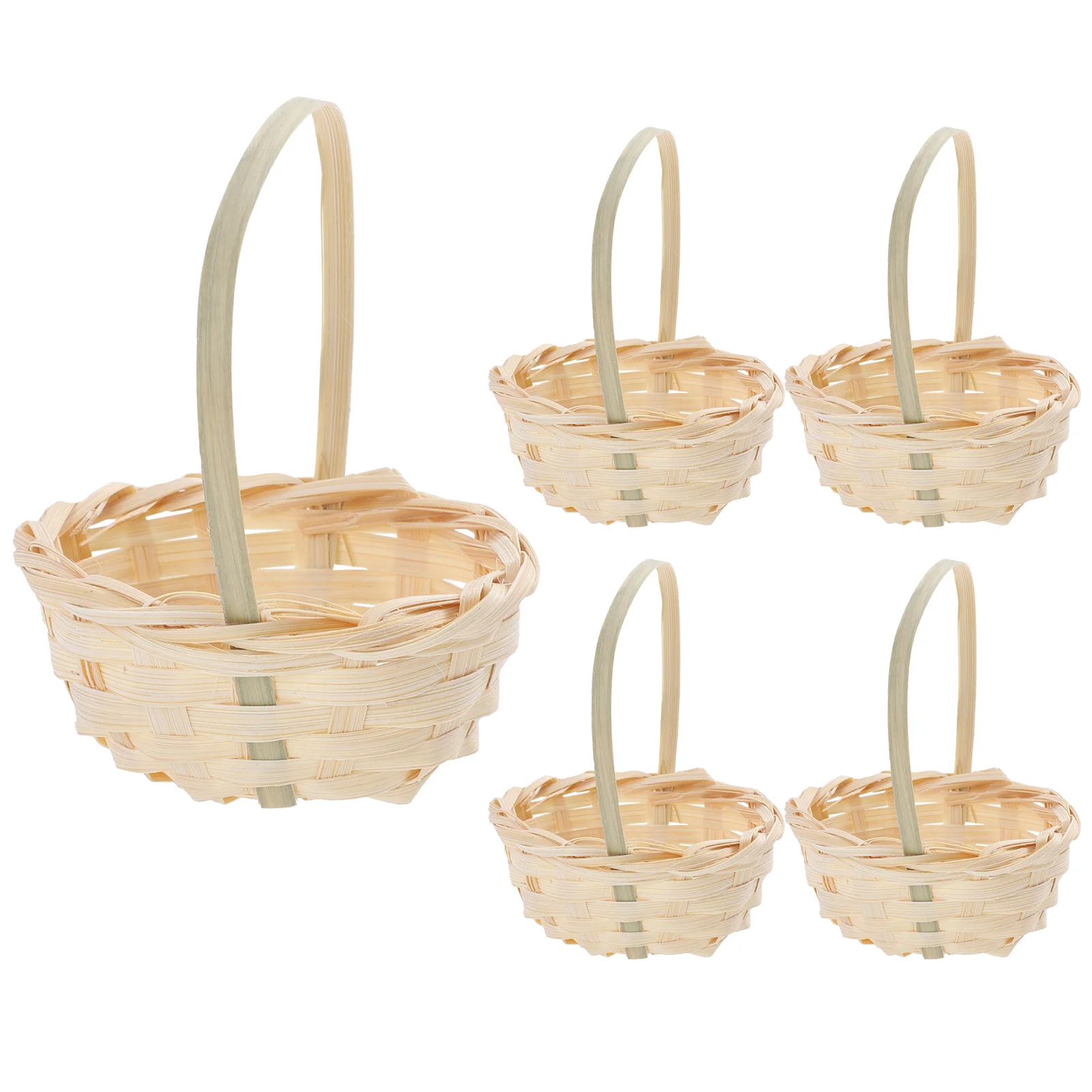 

Basket Mini Baskets Flower Wovenhandle Small Candy Gift Wedding Rattanhandles Storage Picnic Wicker Tiny Country Farmhouse