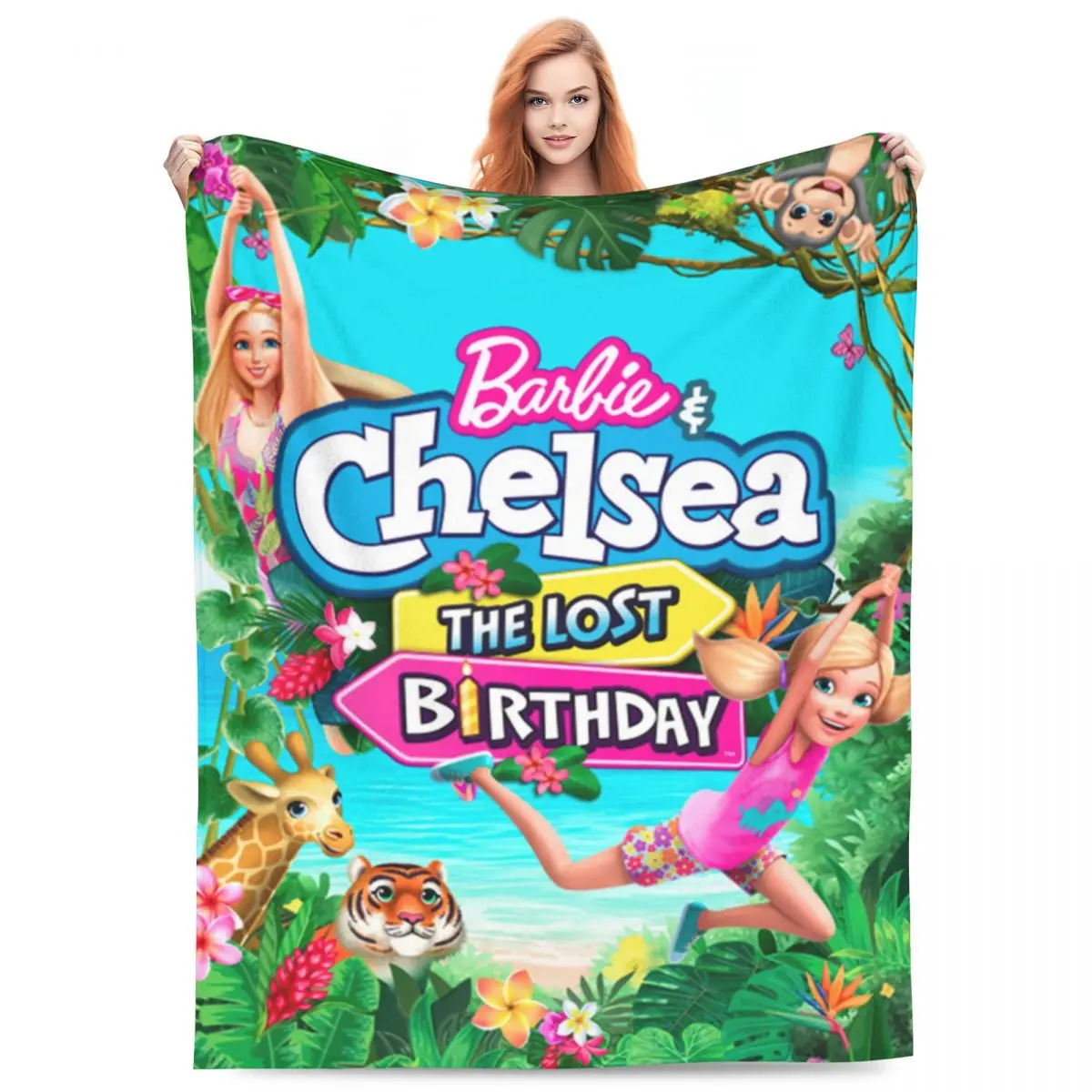 Одеяла Барби и Челси на день рождения теплый мягкий смешной плюшевый плед для