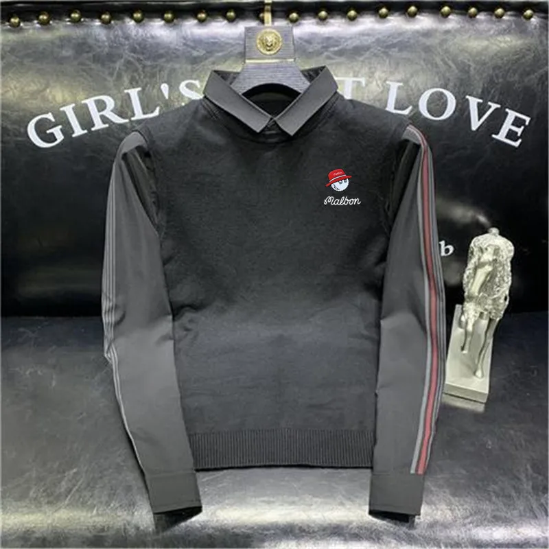 

Golf wear men sweater Golf Shirts men's golf clothing Autumn long sleeves Tops golf Clothes Sport Men golf wear horse malbon