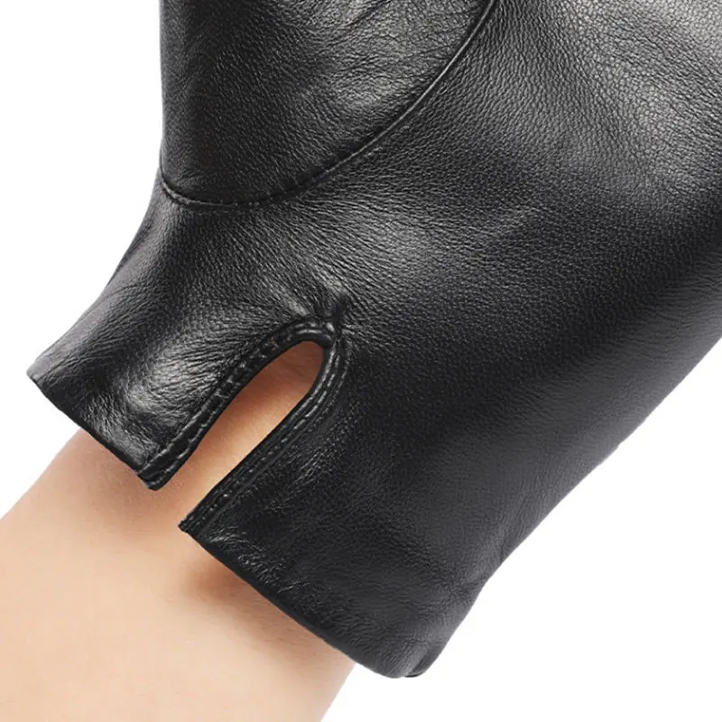 

Men's Winter Sheepskin Genuine Leather Gloves for Sports Women's Nonslip Cycling Warm Touch Screen Driving Motorcycle Mitten