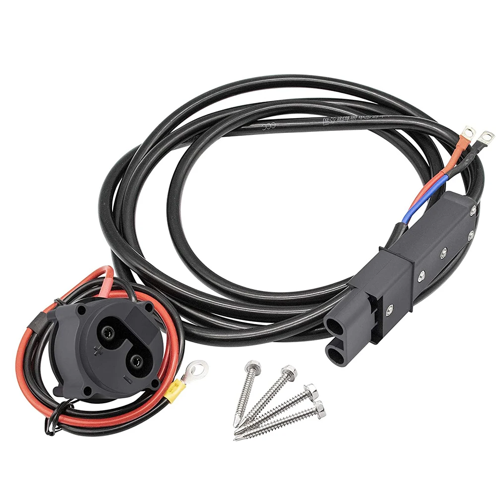 

48V MAC DC Charger Plug with DC Cord Kit JR1-H235A-00 JR1-H6181-02-00 Receptacle with Wires for Yamaha Electric G19/G22