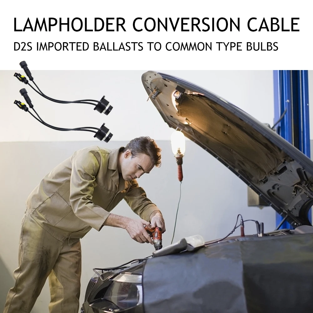 2 шт. D2S D4S HID балласт усилитель провода адаптер Держатель Разъем Кабель ксеноновая