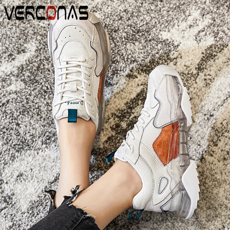 

Женские Классические ботинки на платформе VERCONAS, разноцветные повседневные ботинки в стиле панк на шнуровке, весна-лето 2019