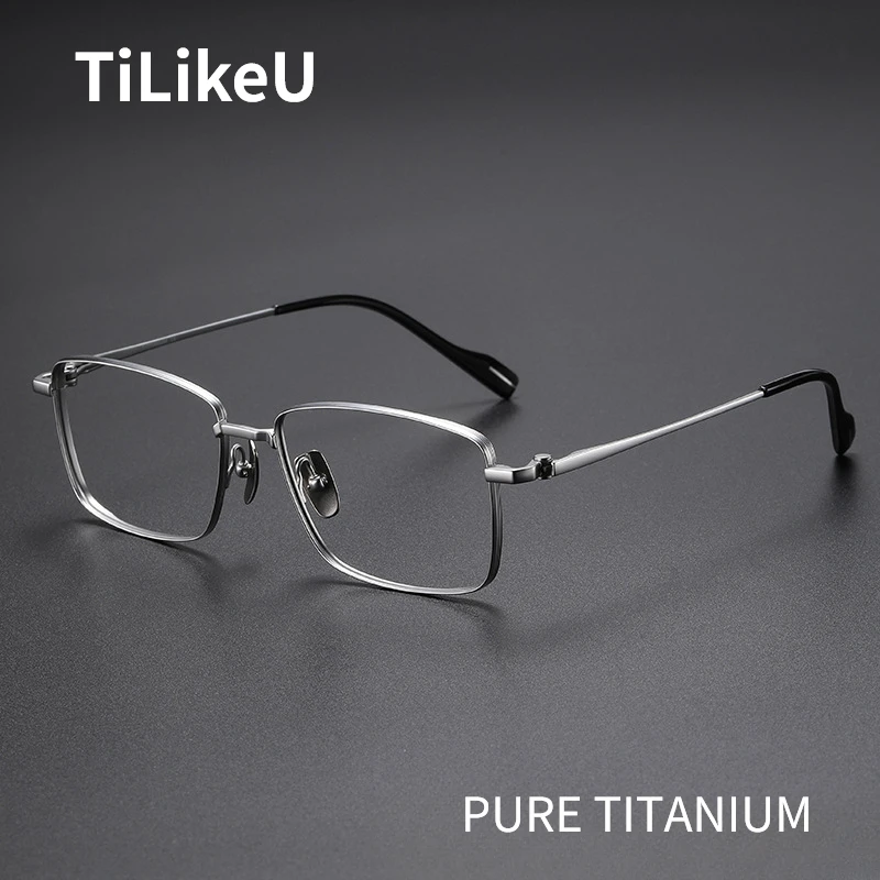 2024 чистая титановая оправа для очков близорукости мужские очки по рецепту