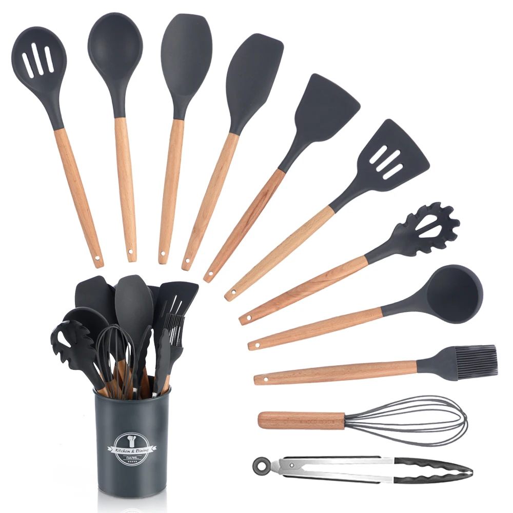 

Кухонная утварь, Силиконовая Термостойкая коробка, кухонная антипригарная утварь с кухонными приборами, кухонные инструменты для готовки, ...