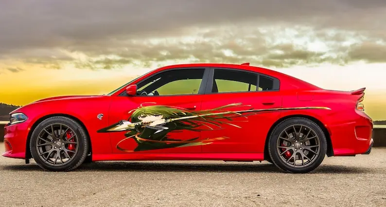 

Аниме-наклейка Warrior Girl, Сексуальная аниме-наклейка s, японское аниме машинка Livery, аниме автомобиль, боковая обмотка, литой виниловый ободок, г...