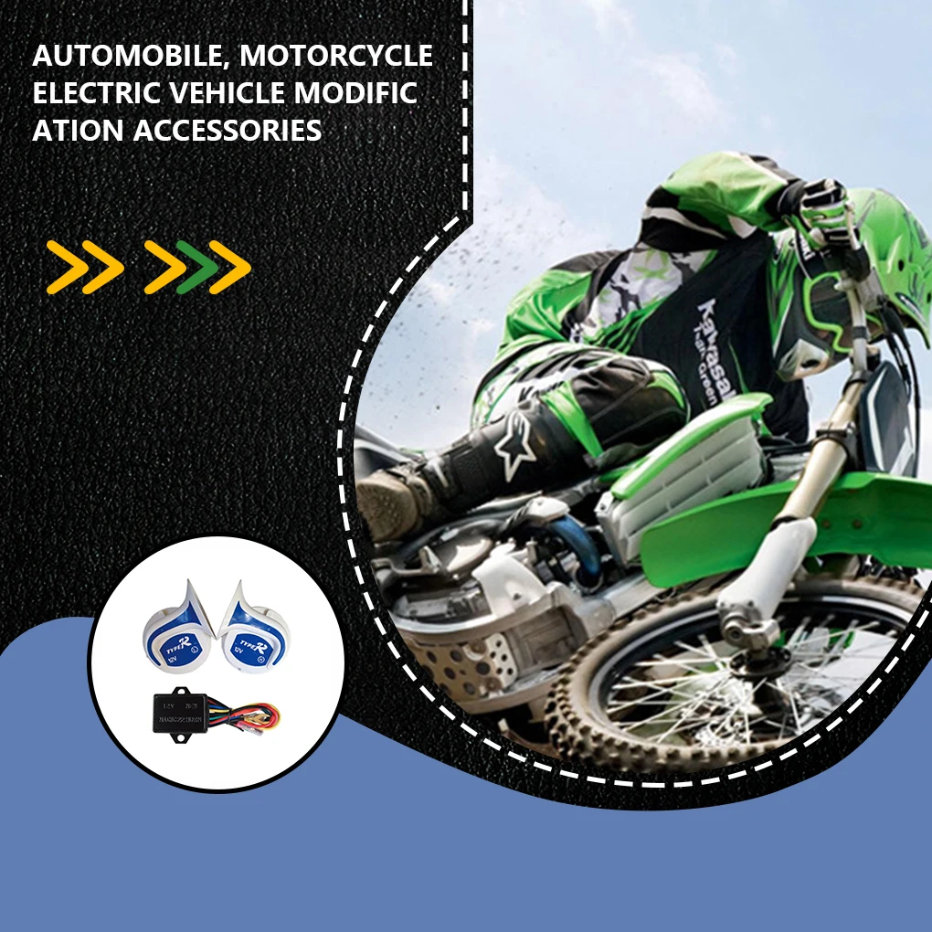 

Звуковой сигнал для мотоцикла, 12 В, Octave Speaker, легкая установка, устойчивость к коррозии, фотоэлектрический автомобиль