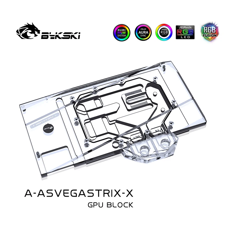 Bykski A-ASVEGASTRIX-X Vega 64 водяной блок для ASUS Asus ROG STRIX Watercooler ARGB 5V AURA SYNC