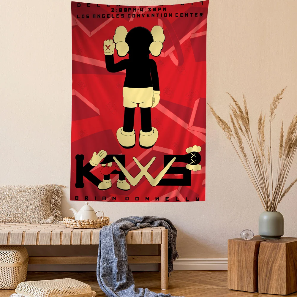 Abstract Graffiti Anda Pop Cute Bear Anime Tapestry Hanging Tarot Hippie Wall Rugs Dorm Home Decor