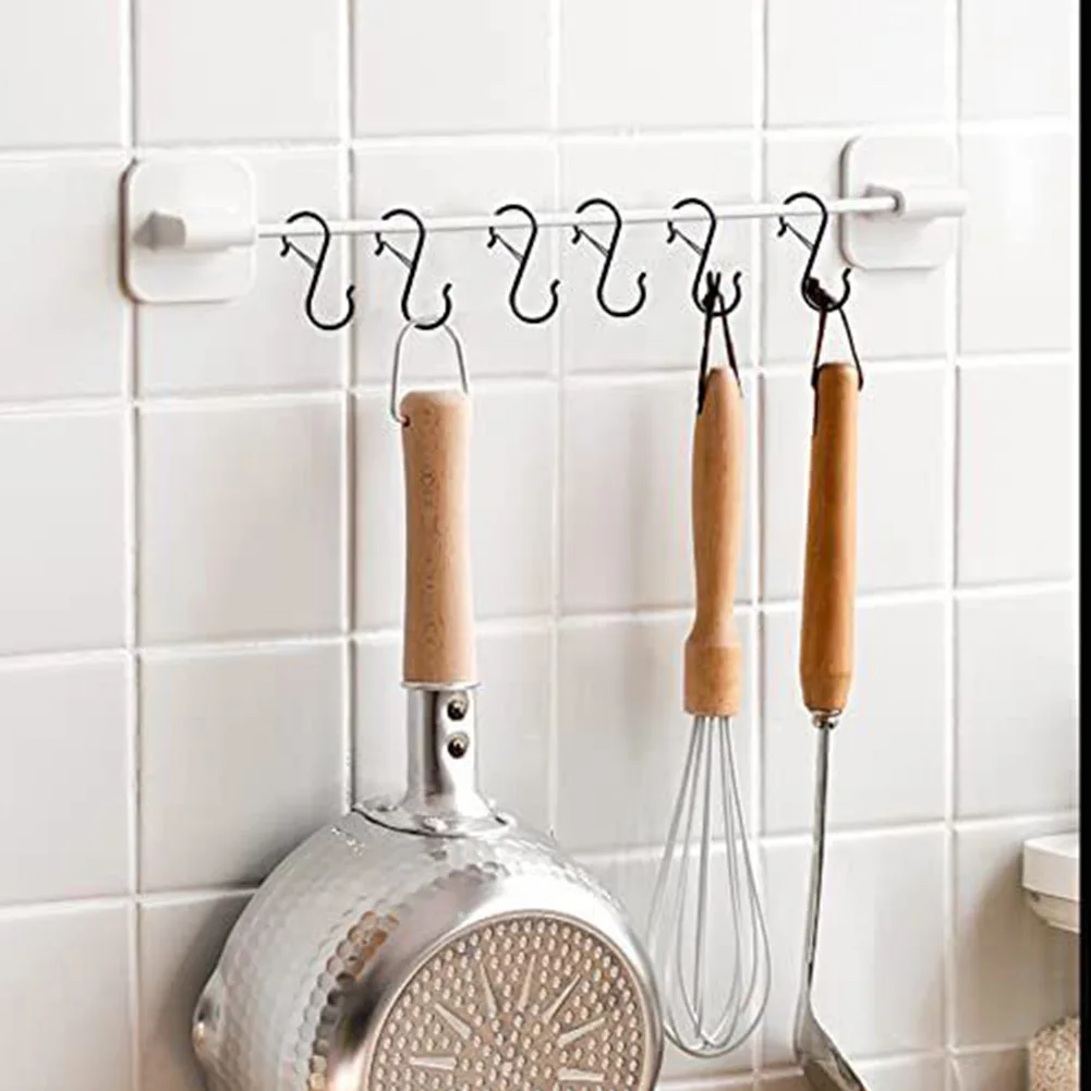 

Hanger Rack S Hooks For Kitchen Bathroom Bedroom Heavy Duty Metal Hook Hanging Hooks Clasp For Bags Cups Clothes