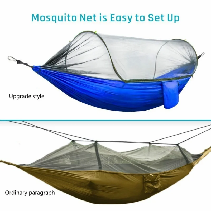 

Simple Tent Outdoor Camping Leisure Hammock, Nylon Rocking Chair With Mosquito Net, Portable Swing That Opens Quickly And Automa