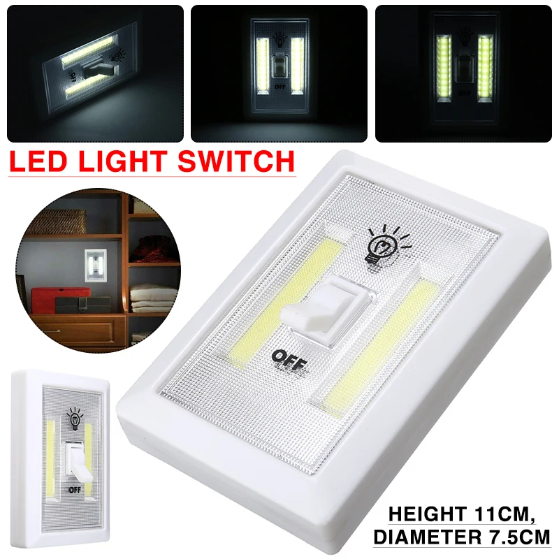 Купи Multi-Purpoes Cordless LED Light Switch Lamps Under Cabinet Closet Garage Kitchen Battery Operated Indoor Lighting Emergencies за 224 рублей в магазине AliExpress