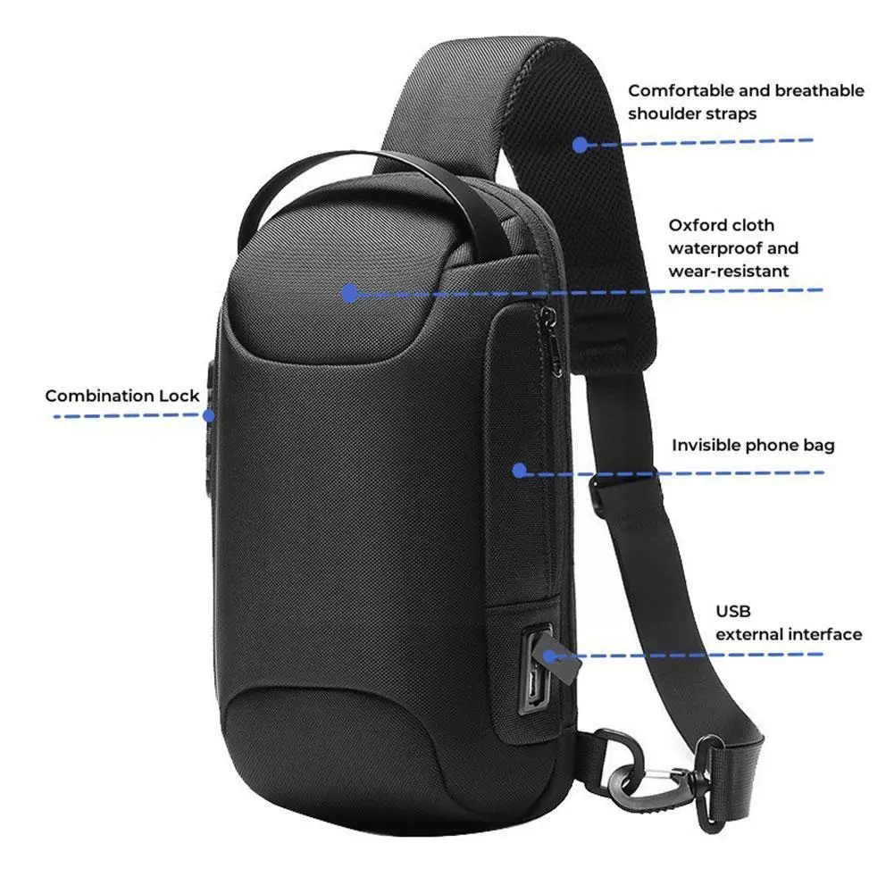 Suitable For ROG Ally Backpack Storage Bag Wear-resistant Waterproof Portable Portable Bag Chest Bag Anti-theft Strap Lock J7J2