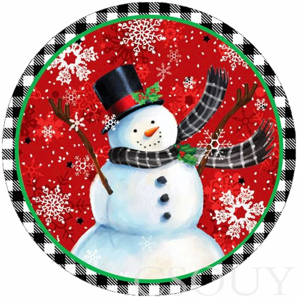 

Кристальная полноразмерная алмазная живопись «сделай сам», вышивка крестиком AB, Рождественская мозаика со снеговиком, вышивка стразами, рукоделие, дом