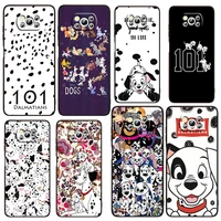 disney 101 dalmatians dog phone case for xiaomi civi mi poco x4 x3 nfc f4 f3 gt m4 m3 m2 x2 f2 pro c3 4g 5g black tpu fundas