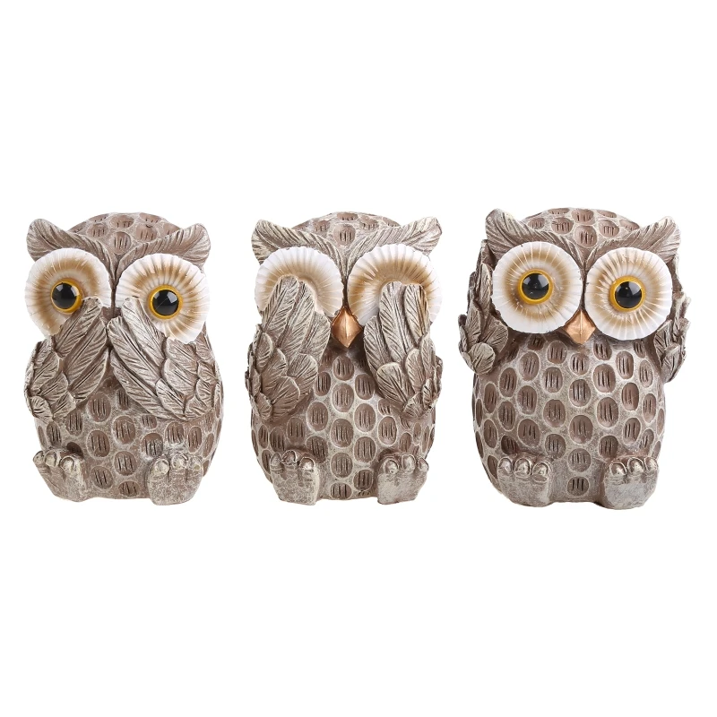 

Owl Shape Sculpture Decorative Miniatures Statues Gift For Girlfriend Boyfridend