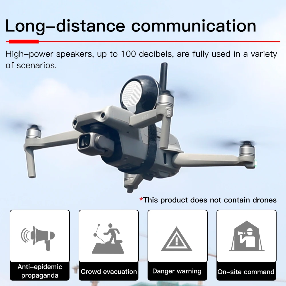 

Universal Wireless Loud Speaker Megaphone for DJI Mavic Mini 1 2 SE Pro Air 1 2 2S Spark 2 Pro Zoom FIMI X8 SE Mini Drone