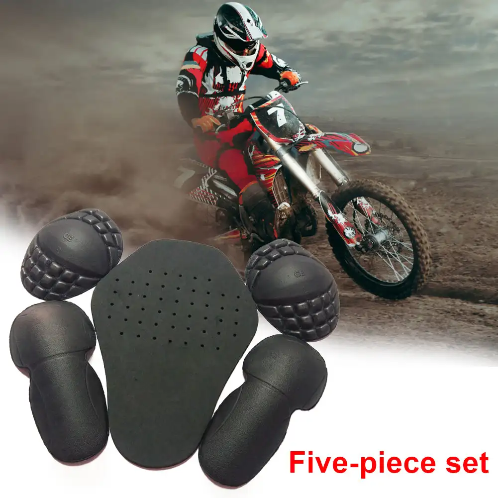 

5Pcs Motorcycle Removable Riding Shoulder Elbow Back Protector Pad Set Built-in Motorcycle Racing Guard Motorcycle Accessories