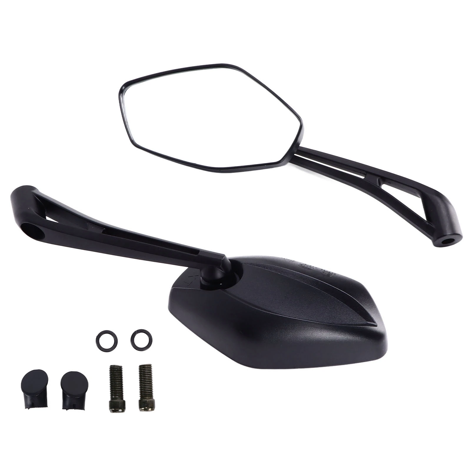 

2pcs Left Right Motorcycle Convex Rear View Mirror Black Side Mirror Replacement for SUZUKI GSXS750 S1000 S1000Z S1000F
