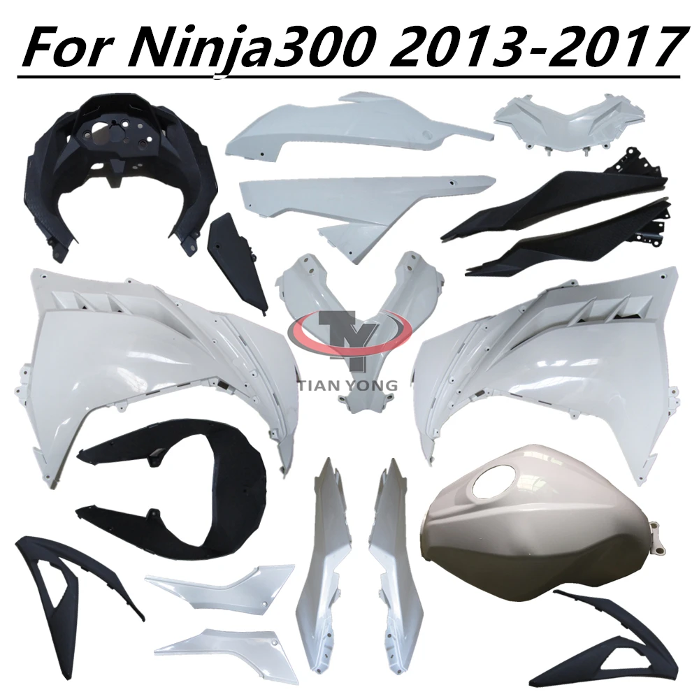 Мотоцикл для Ninja 300 2013 2014 2015 2016 2017, подходит для ninja 300, неокрашенный обтекатель кузова, аксессуары для инъекций, пластиковые детали (art.: 3920d06ea552b) - 3920d06ea552b