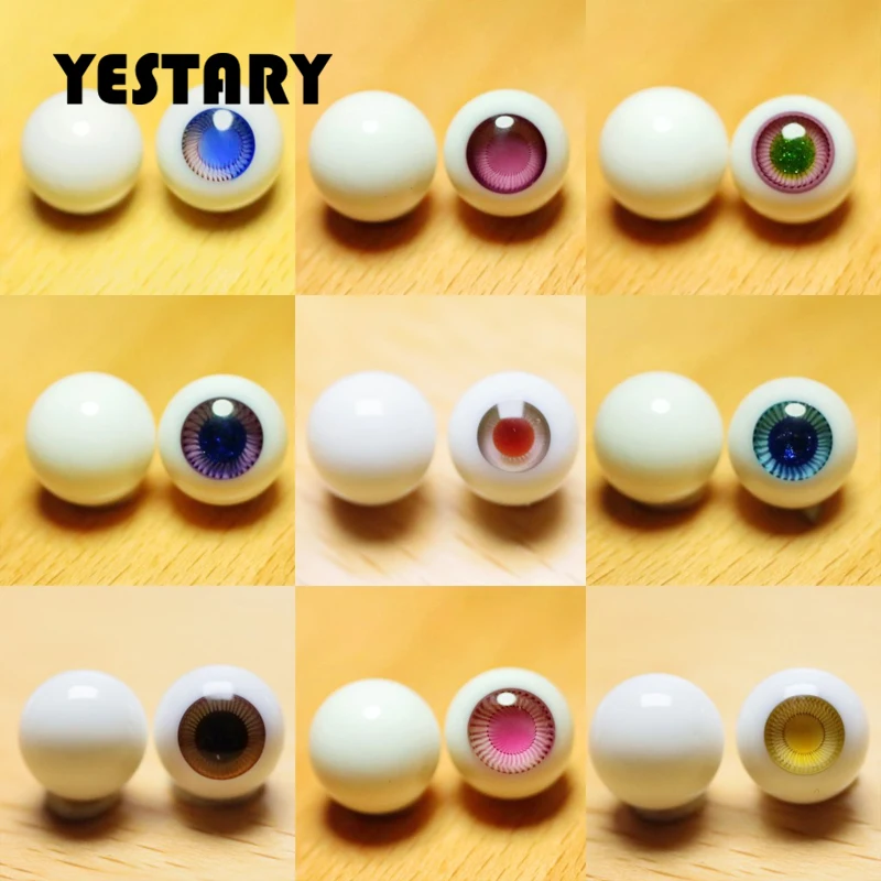 Новинка, 10 мм стеклянные шарнирные глаза YESTARY, игрушки DollsAccessories, цветные 3D подвижные глаза, модные куклы, игрушки Obitsu 11, шарнирная кукла для девочек, подарки