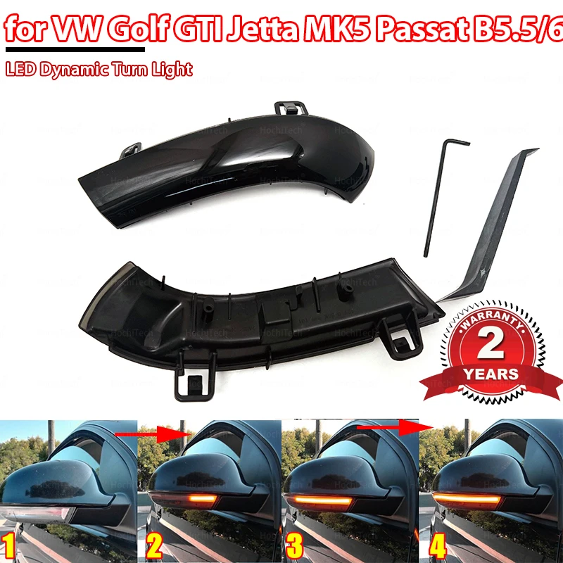

2pcs For VW GOLF 5 GTI V MK5 Jetta Passat B5.5 B6 Sharan Superb EOS Dynamic LED Turn Signal Light Side Wing Mirror Indicator