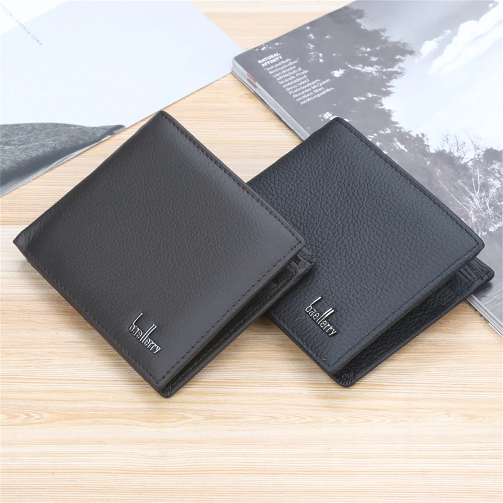 Классические короткие кошельки из натуральной кожи для мужчин модный держатель