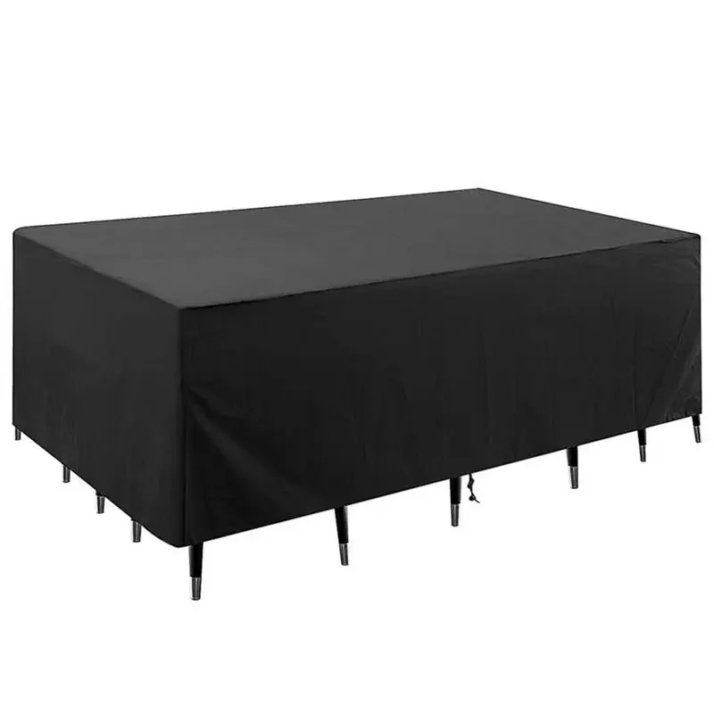 

Black Outdoor Patio Garden Furniture Oxford Cloth Waterproof Covers Rain Snow Chair Covers For Sofa Table Chair Dust Proof Cover