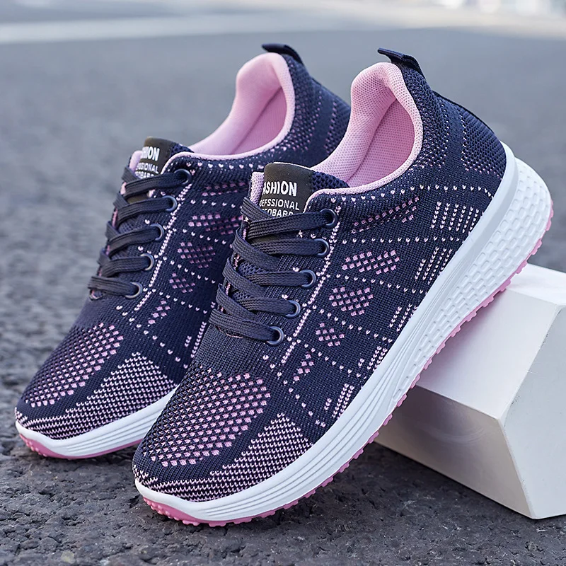 

Shoes For Women 2022 Flats Blue Sneakers Tennis Female Autumn Ladies Shoe Running Casual Fashion Breathable Walking Skateboard