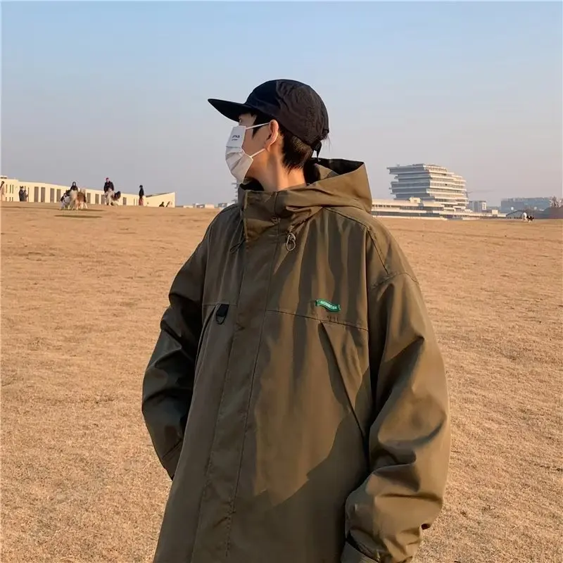 

Женская Повседневная куртка с капюшоном, свободная ветрозащитная куртка в стиле Харадзюку, модель bc206 на весну и осень, 2023