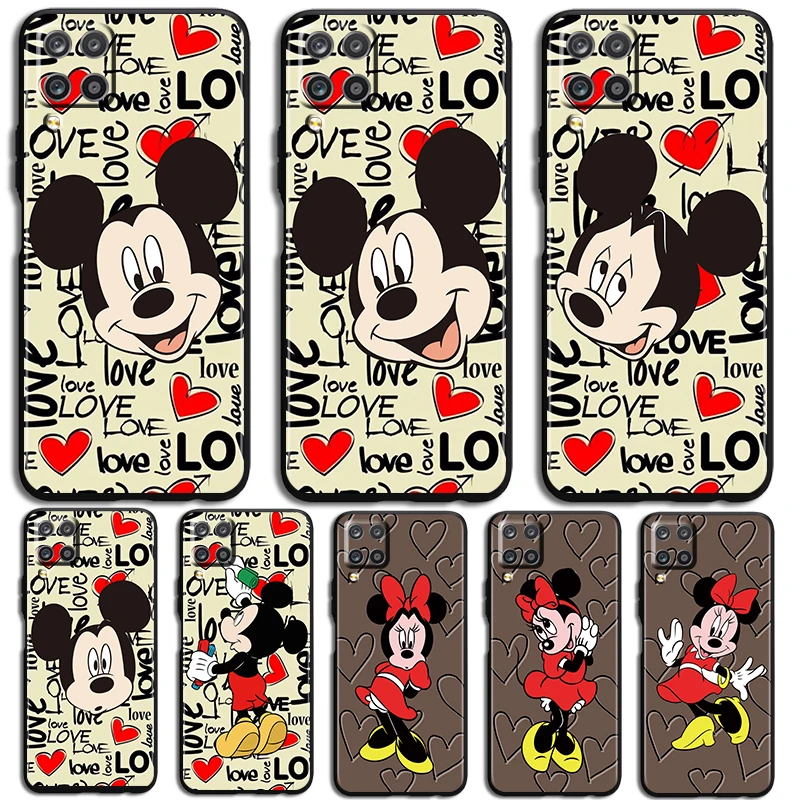 Good looking Mickey Mouse Phone Case For Samsung Galaxy A73 A72 A71 A70 A53 A52 A51 A50 A42 A41 A40 A33 A32 A31 A30 A30S Black
