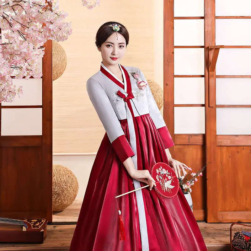 

Korean Women's Improved Korean Costume Traditional Korean Court Costume Dachangjin National Dance Performance Costume