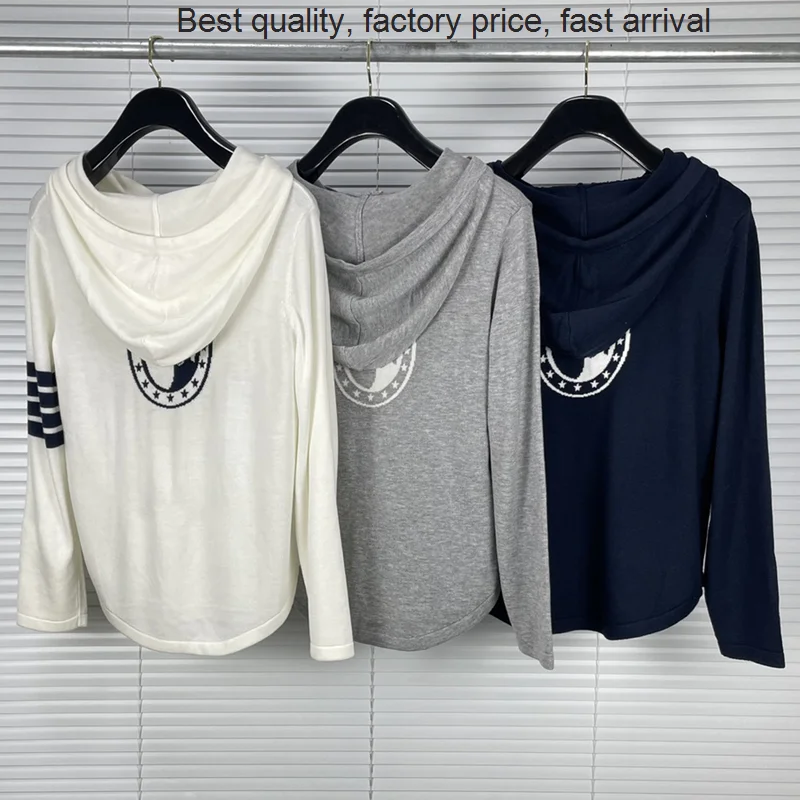 

High quality luxury brand 2023 Fashion TB THOM Brand Sweater Women Spring Autumn Loose Pullover Clothing Hooded Puppy Pattern Wo