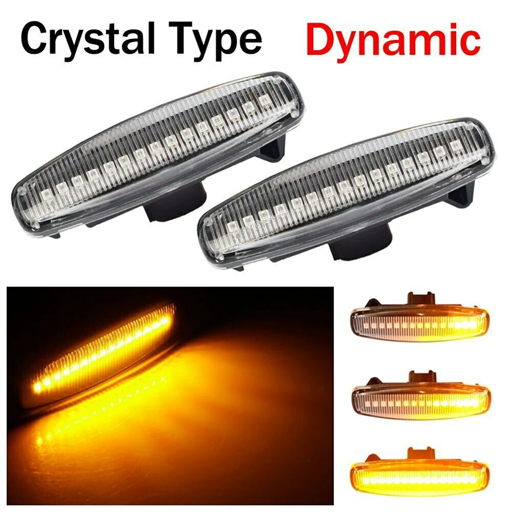 

2PCS LED Dynamic Side Marker Turn Signal Light Indicator Car Lights For Infiniti Side Marker Lights