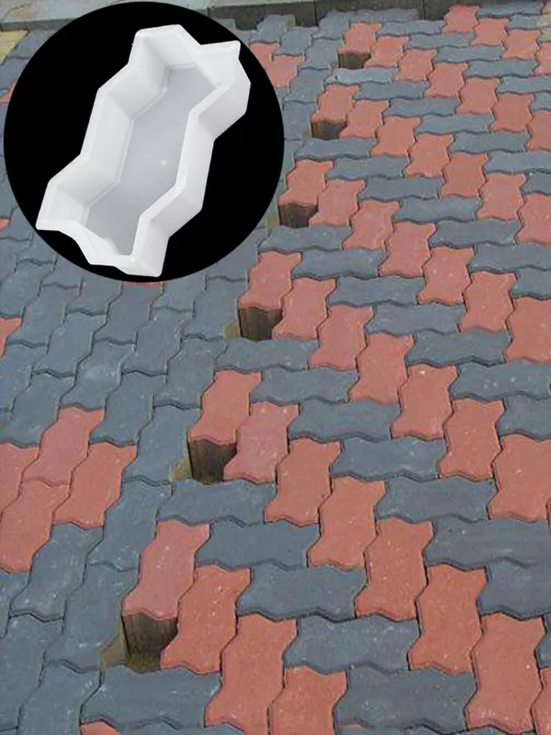

Wave-Shaped Walk Maker Paving Pavement Concrete Brick Mold Stepping Stone Paver Walk Way Mold For Patio Lawn Garden Decoration