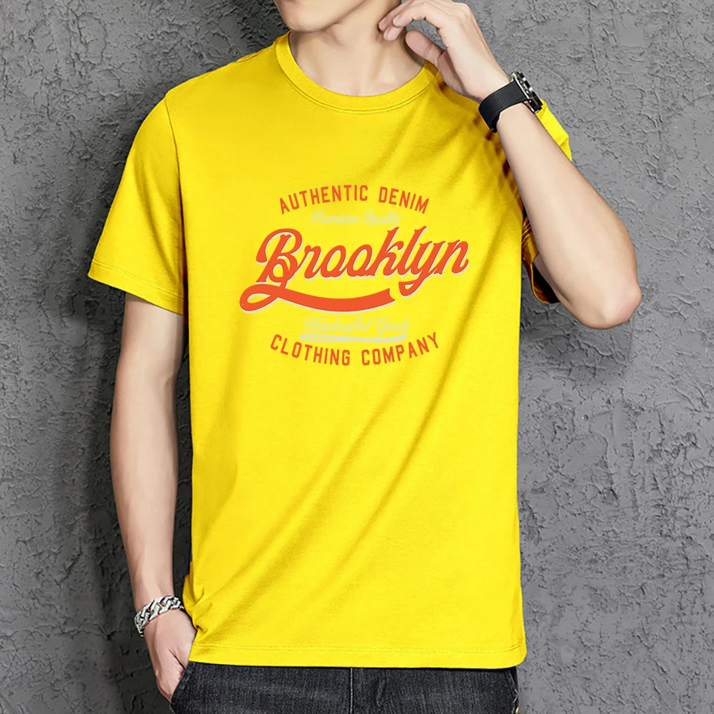 

Футболка мужская хлопковая с надписью, Бруклин, Нью-Йорк, США