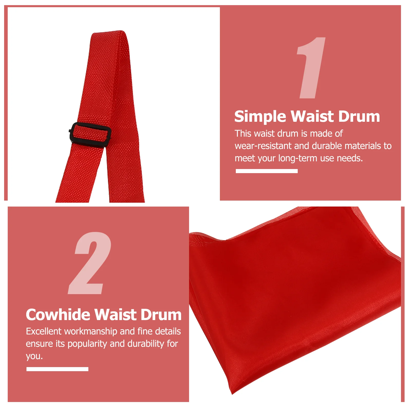 Талия Барабан Коровья Кожа Традиционный Китайский Прочный Ручной Простое