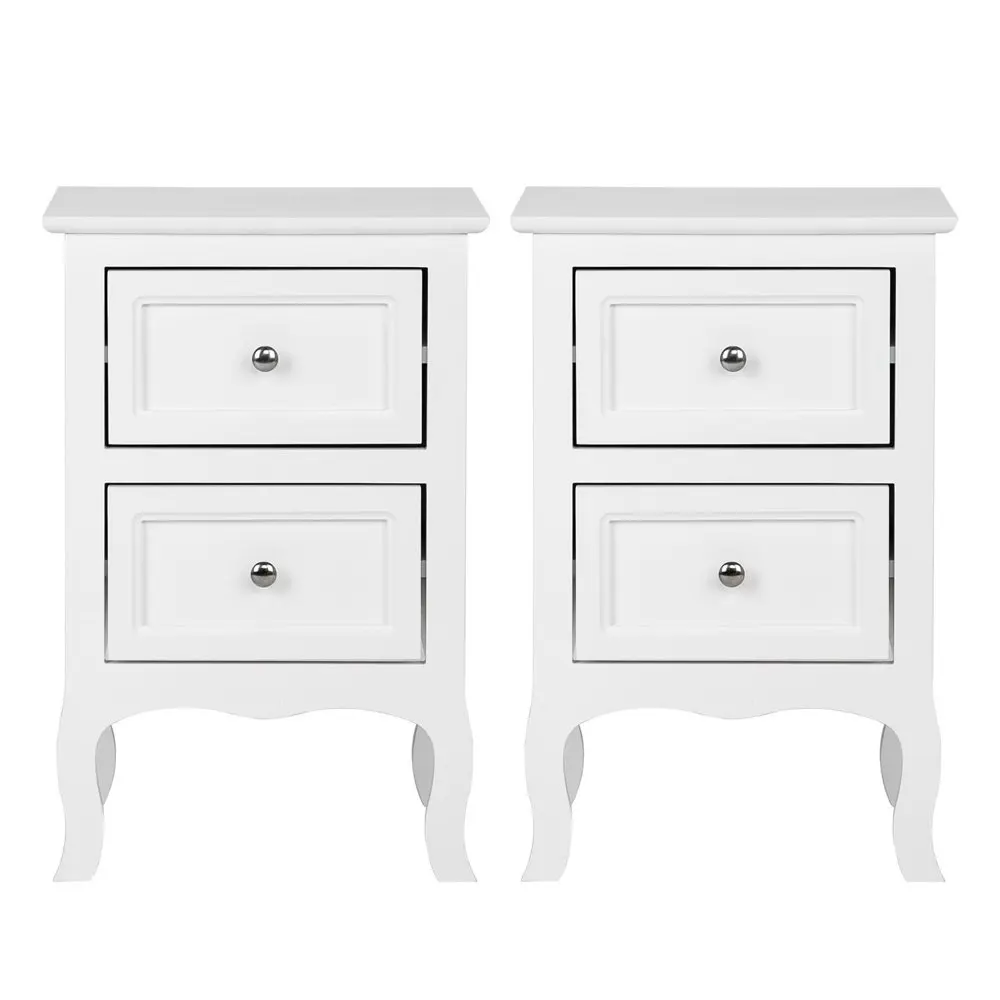 

Set of 2 Night Table,Side Table Night Stand,White