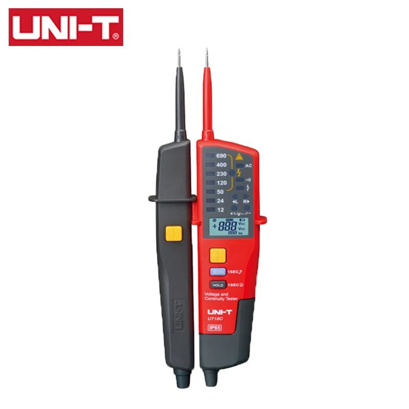 

UNI-T UT15B UT15C AC/DC Voltage Tester UT18D UT18C RCD Handheld Digital Multimeter 690V Display Continunity Voltmeter