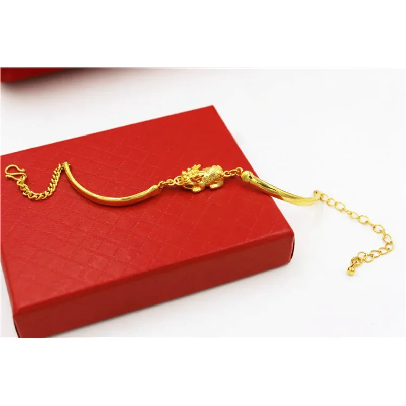 Роскошный 3d твердый золотой браслет с имитацией золота надписью год жизни