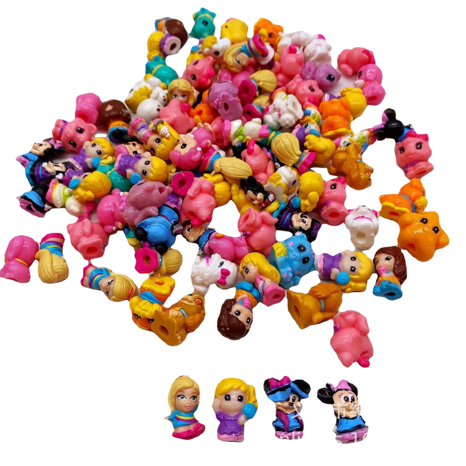 

50pcs 28mm Capsule balls with soft rubber cartoon figure Mini Capsule Toy