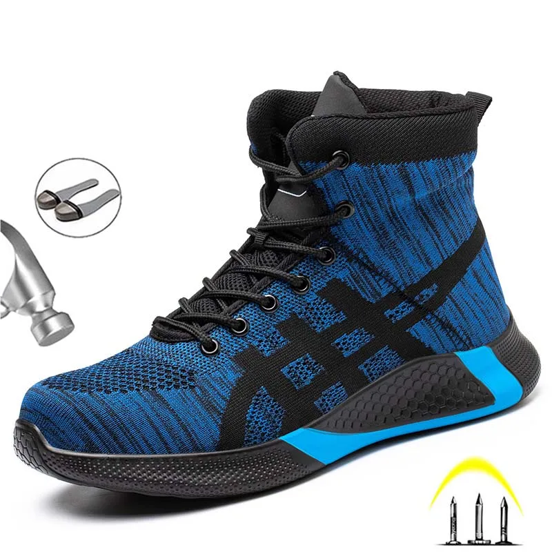 

Safety Shoes Steel Toe Cap Men Work Boot Anti-puncture Indestructible Outdoor Shoes Protection Four seasons and Winter Boot