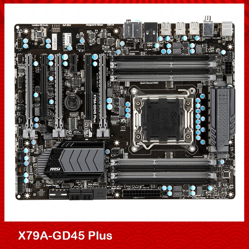 

Оригинальная настольная материнская плата для Msi X79A-GD45 Plus LGA 2011 DDR3 64 Гб SATA3 PCI-E 3,0 USB2.0/3,0 ATX полностью протестирована