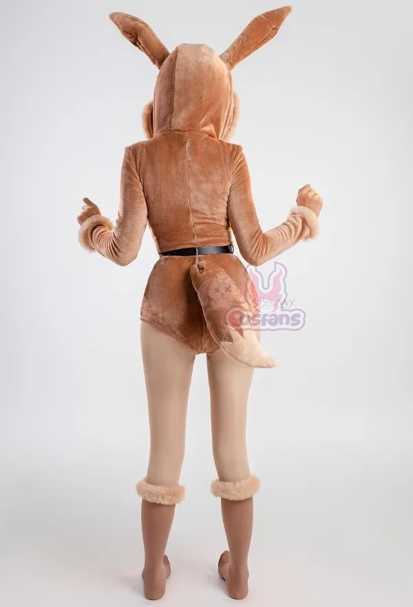 Сексуальное женское белье Банни боди плюшевый пушистый комбинезон с капюшоном и