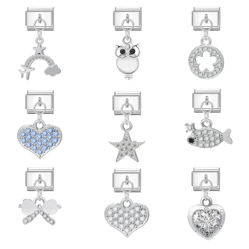 Youvelst ретро браслет с шармами для пар сова рыба цветы итальянские очаровательные