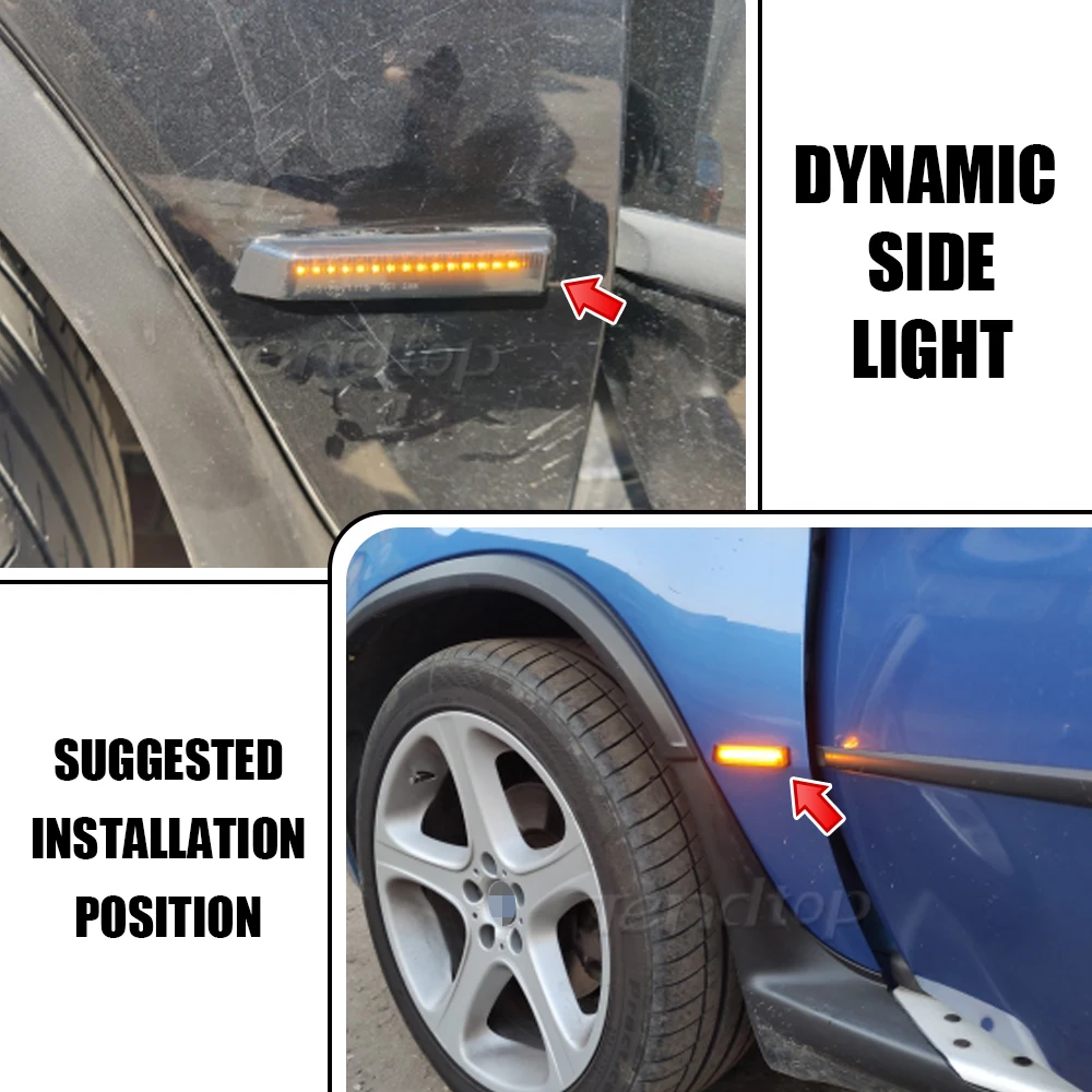 Динамический Фонарь указателя поворота ретранслятор индикатор передней фары