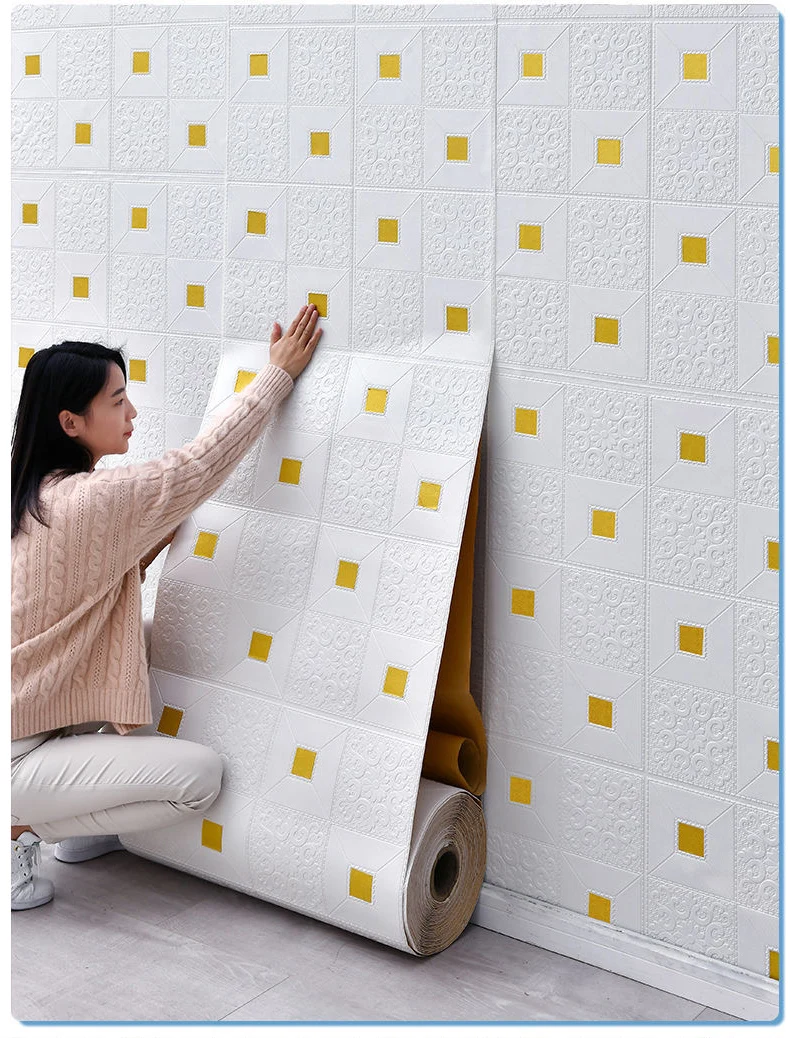 

3D обои, самоклеящиеся Трехмерные настенные наклейки, фон для телевизора, мягкая сумка, домашние обои, украшение для потолка